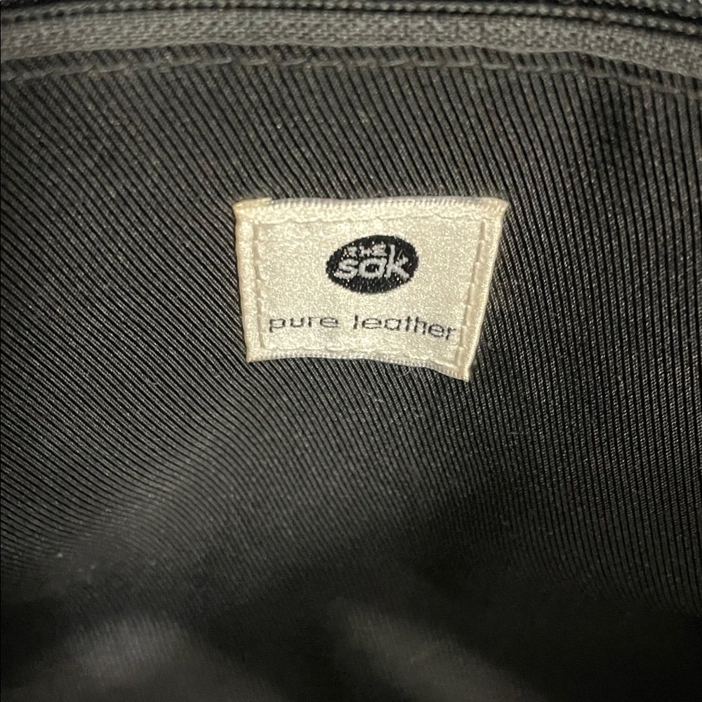 🌺THE SAK Black Leather Crossbody Messenger Bag - Picture 7 of 9